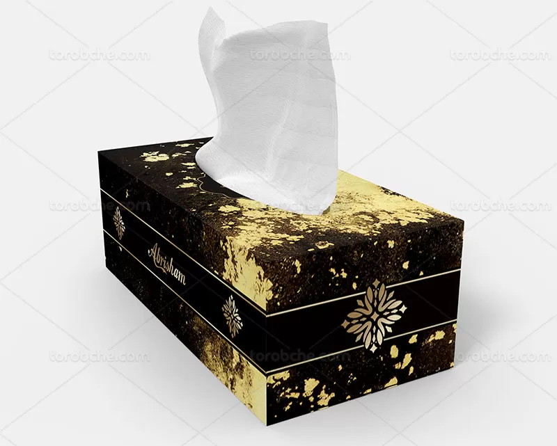 طرح جعبه دستمال کاغذی لوکس