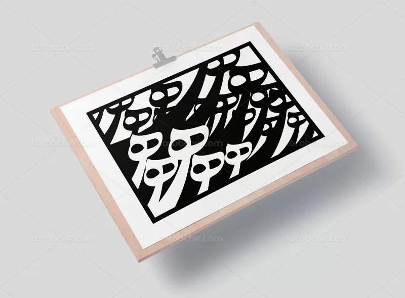 خوشنویسی دکوراتیو هـ