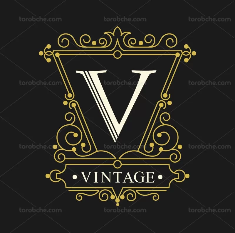 وکتور لوگوی مونوگرام حرف V