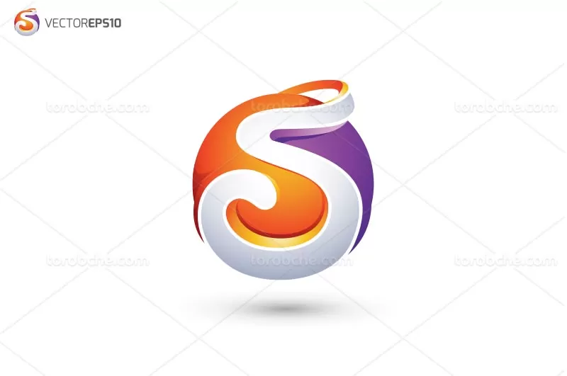 وکتور لوگوی خلاقانه حرف S