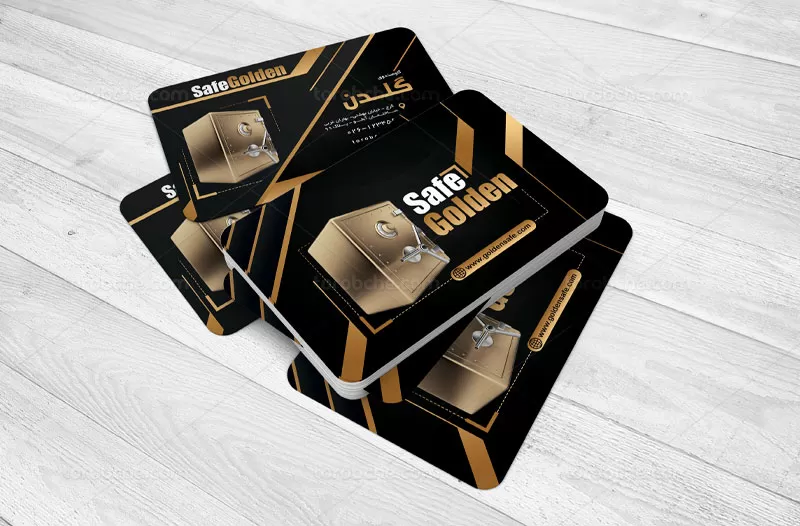 طرح کارت ویزیت گاوصندوق
