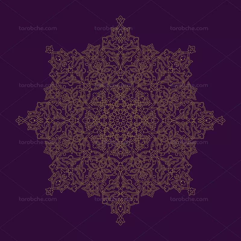 طرح شمسه تذهیب