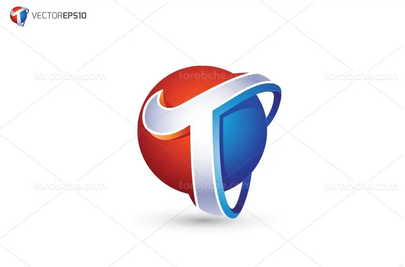 وکتور لوگو حرف T لاتین