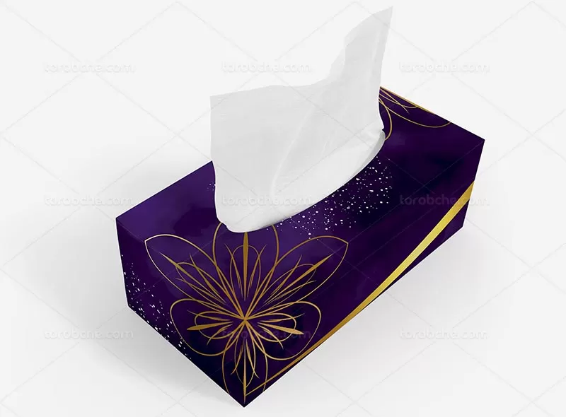 جعبه دستمال کاغذی بنفش