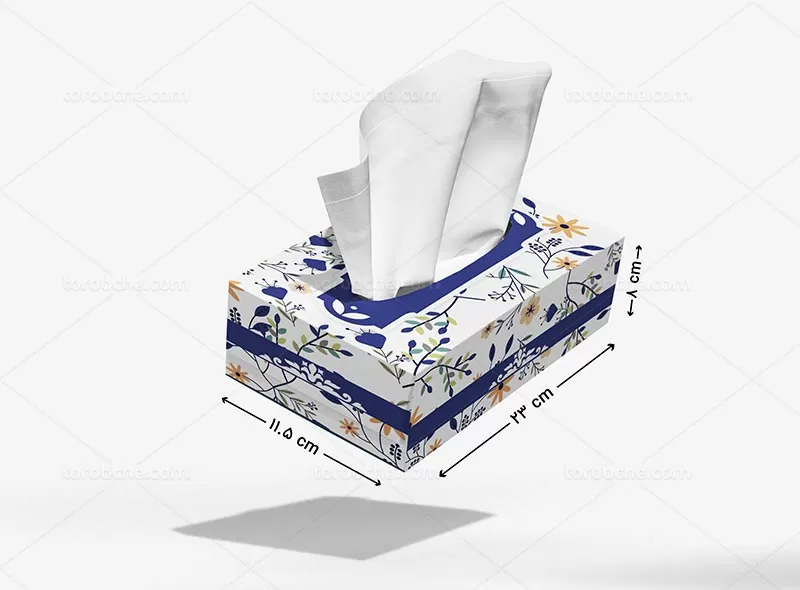 جعبه دستمال کاغذی گلدار