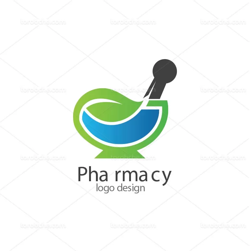 وکتور لوگو طب سنتی سبز رنگ