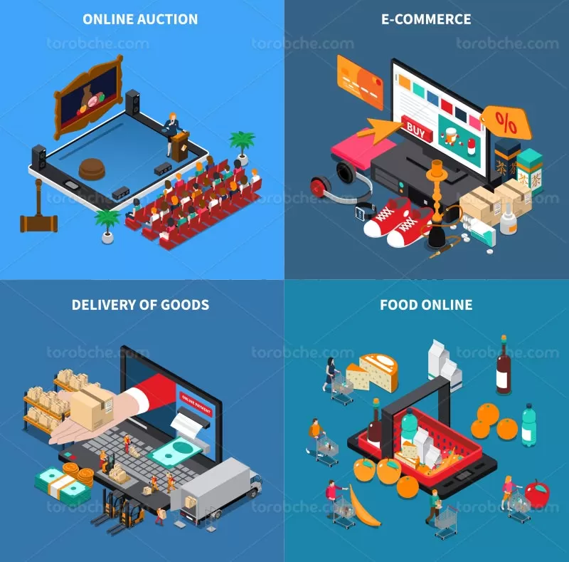 وکتور فلت دیجیتال مارکتینگ