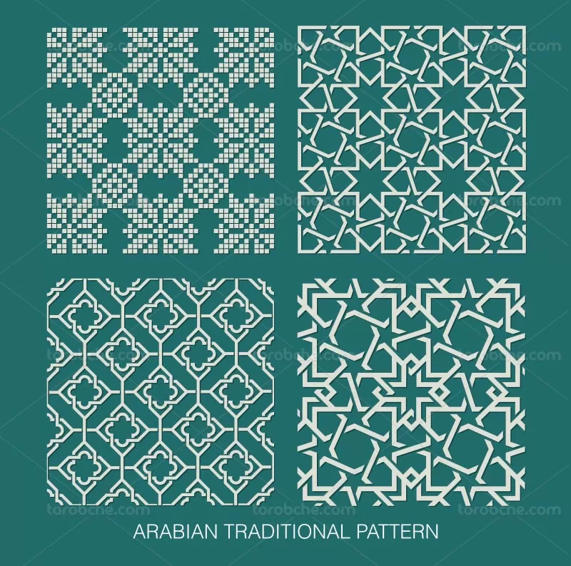 وکتور پترن هندسی رنگی