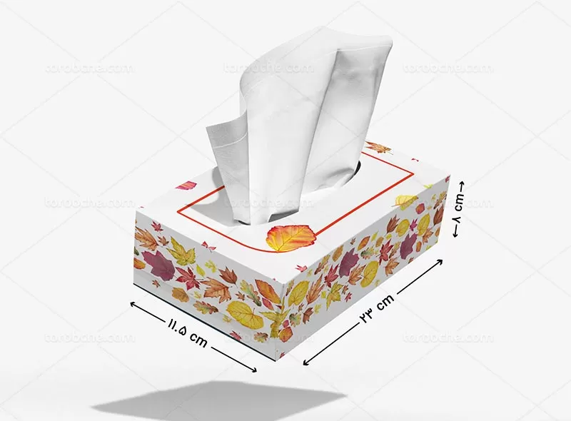 جعبه دستمال کاغذی طرح پاییز
