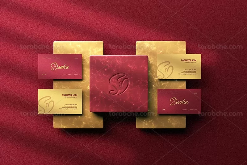 طرح موکاپ لایه باز کارت ویزیت با کیفیت