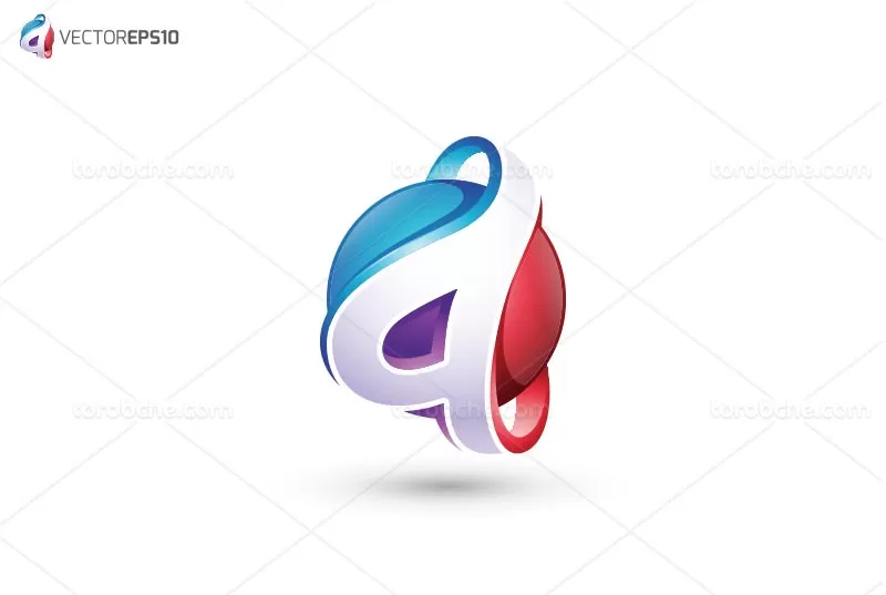 وکتور لوگوی حرف D رنگی