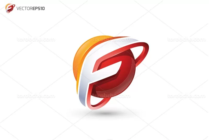 وکتور لوگوی حرف F رنگی