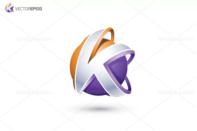 وکتور لوگوی حرف K لاتین