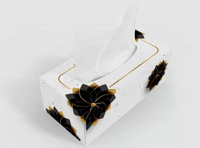 فایل جعبه دستمال کاغذی لوکس
