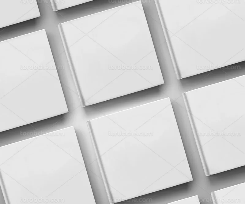 موکاپ جلد کتاب لایه باز از زاویه بالا