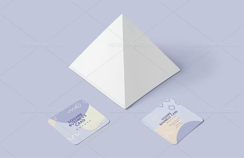 موکاپ کارت ویزیت مربعی با کیفیت
