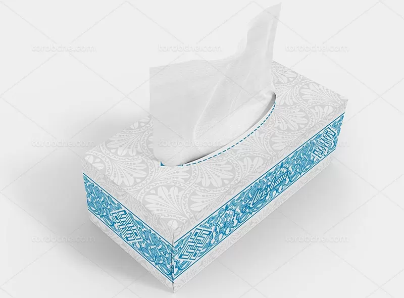 فایل جعبه دستمال کاغذی طرح سنتی