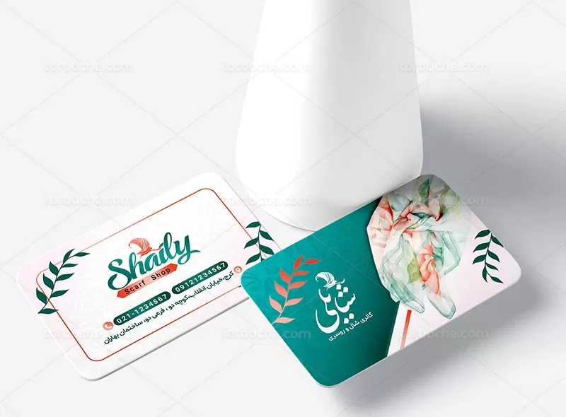 طرح کارت ویزیت شال و روسری