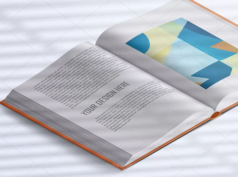 موکاپ کتاب لایه باز با کیفیت رایگان