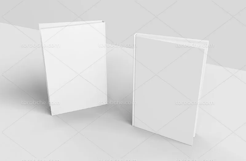 طرح موکاپ کتاب ایستاده با کیفیت