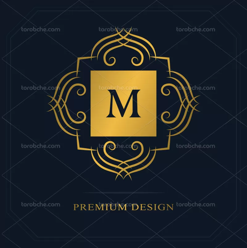وکتور مونوگرام حرف M