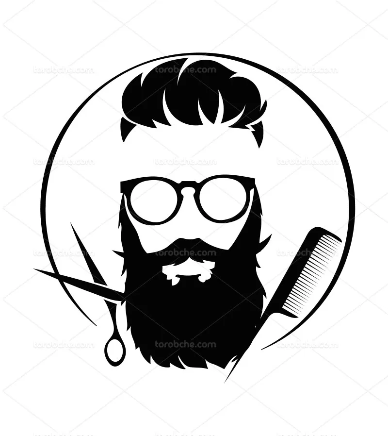 فایل وکتور لوگو آرایشگاه آقایان
