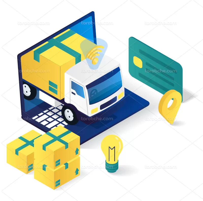 وکتور ایزومتریک خرید آنلاین رنگی