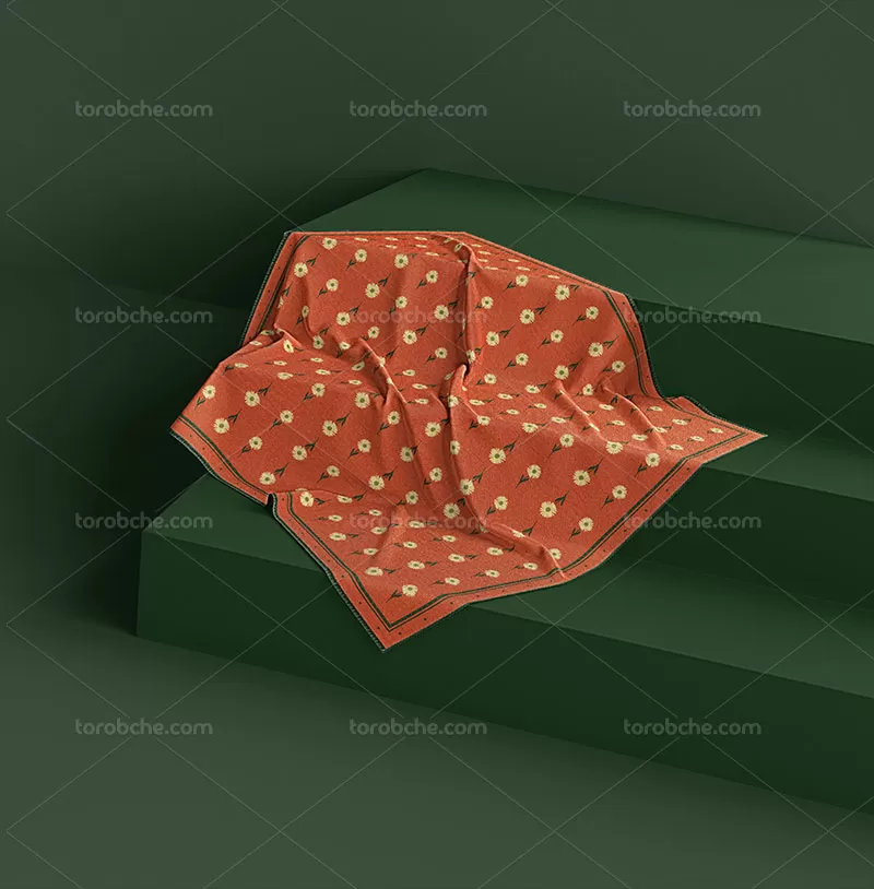 موکاپ روسری لایه باز
