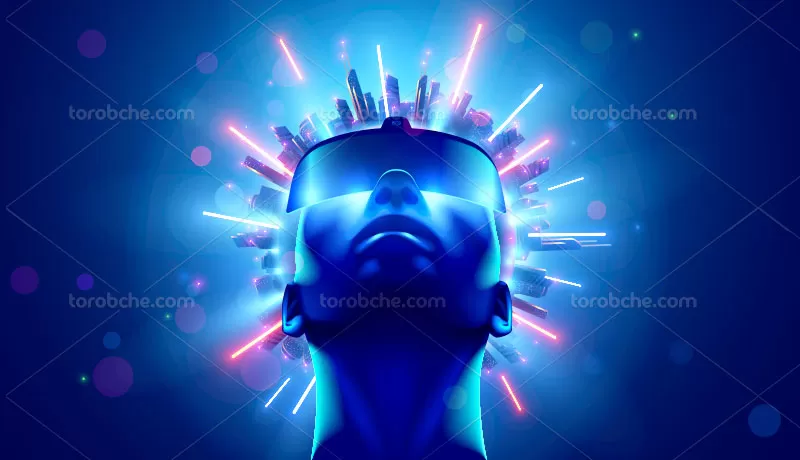 فایل وکتور مفهومی تکنولوژی مغز