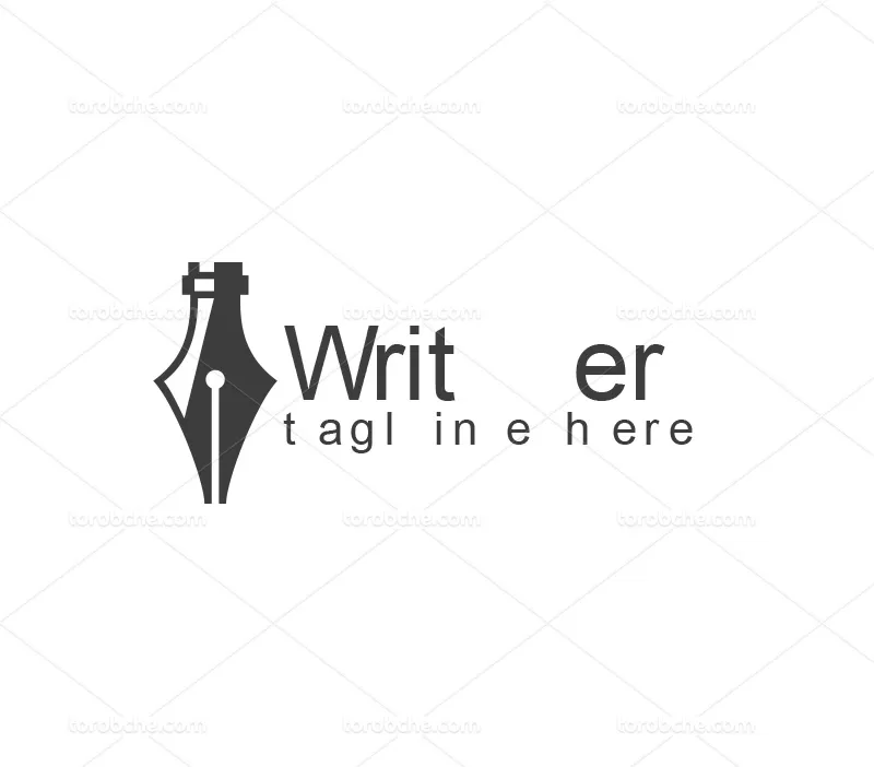 وکتور لوگوی نویسنده با کیفیت