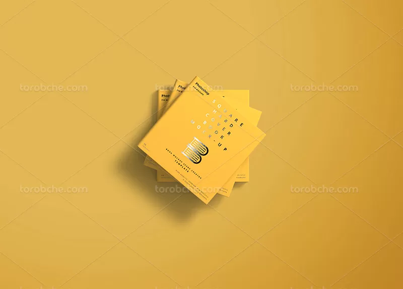 موکاپ کتاب از زاویه بالا لایه باز