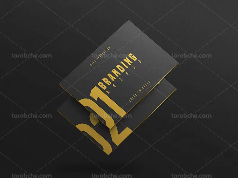 موکاپ لایه باز کارت ویزیت دو رو