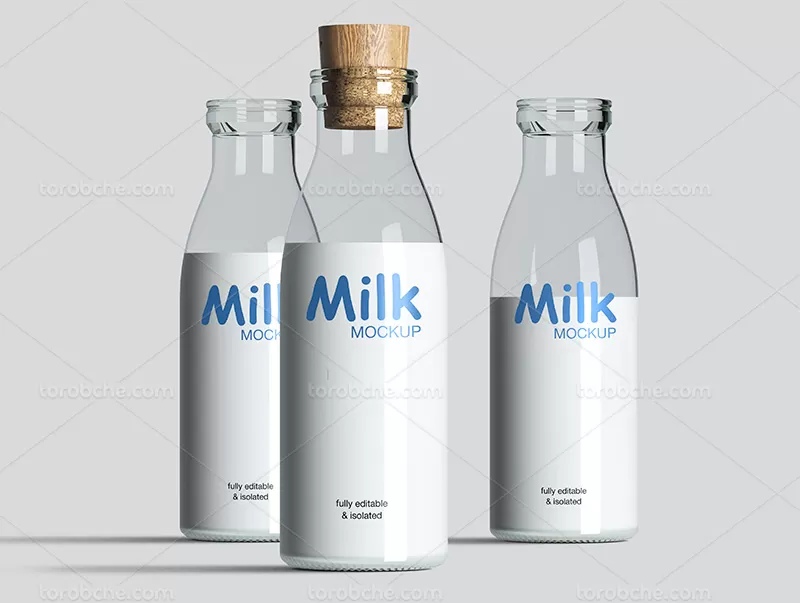 موکاپ شیشه شیر