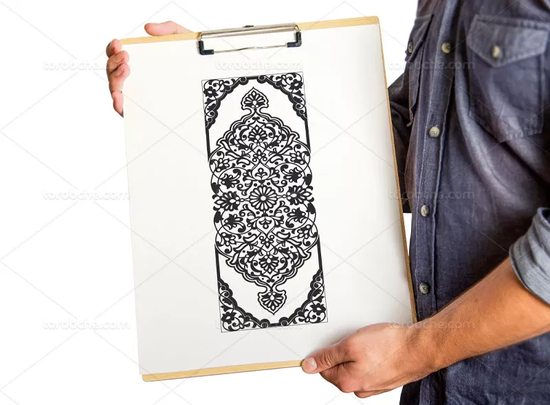 طرح کتیبه و لچک تذهیب