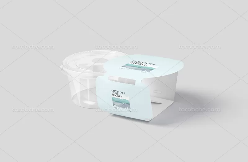 موکاپ ظرف پلاستیکی شفاف