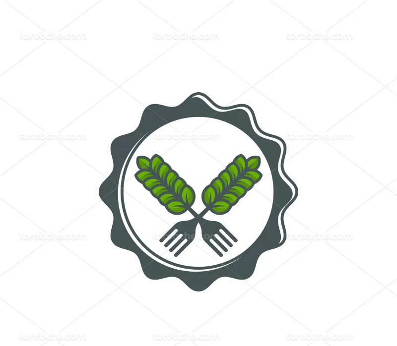 وکتور لوگو خوشه گندم رنگی