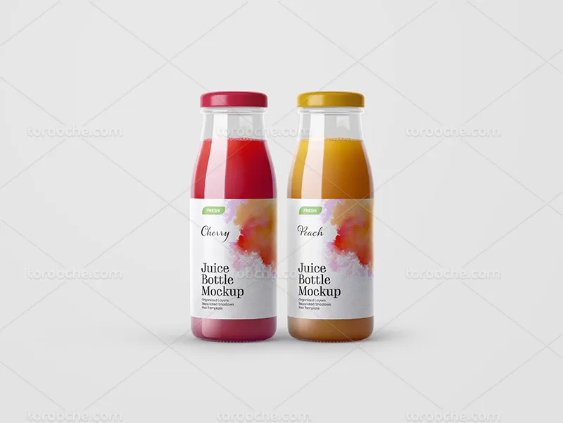 موکاپ بطری آبمیوه کوچک
