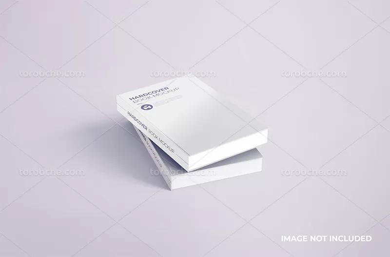 موکاپ جلد کتاب از زاویه بالا PSD