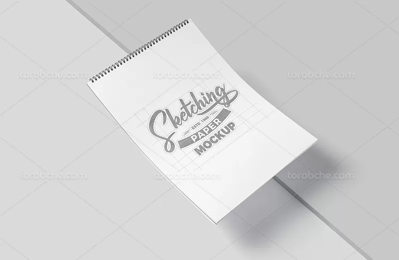 موکاپ دفتر طراحی و اسکچ