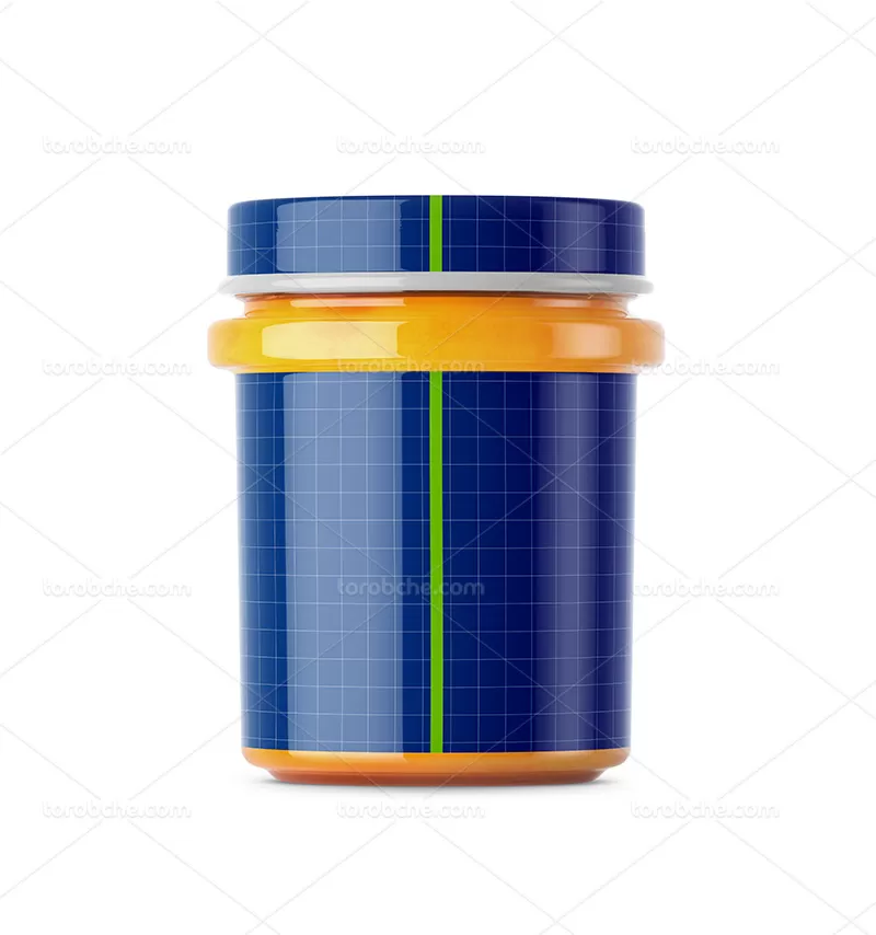 موکاپ ظرف شیشه ای مربا لایه باز