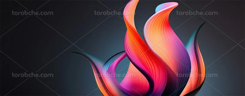 بک گراند 3D موج دار