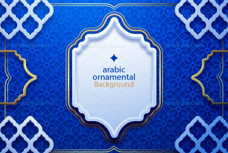 وکتور بکگراند آبی رنگ سنتی
