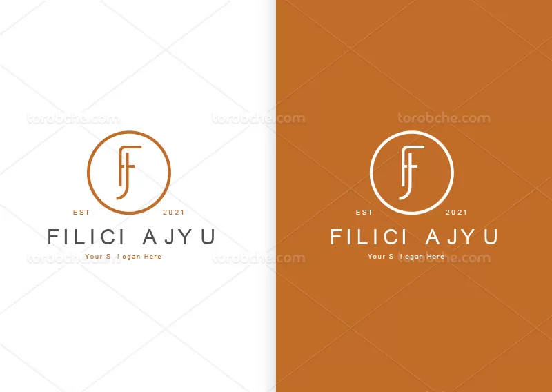 لوگو حرف F خلاقانه