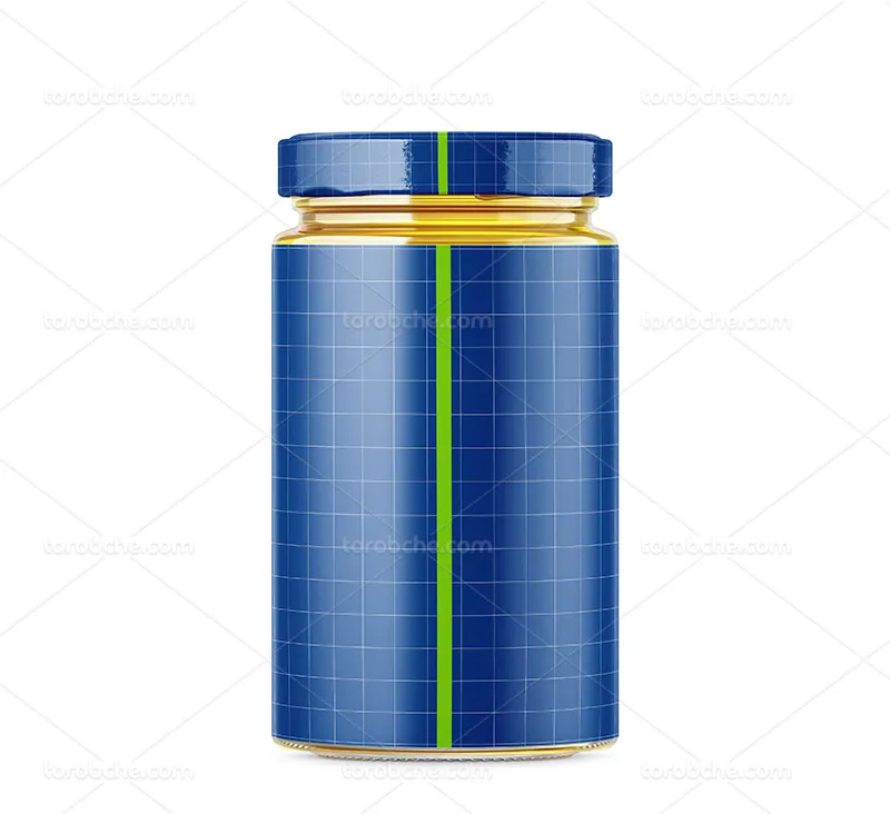 موکاپ ظرف شیشه ای عسل لایه باز