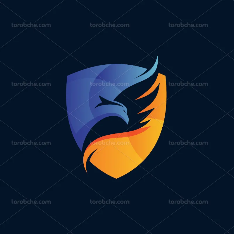 وکتور لوگوی امنیتی با نماد عقاب