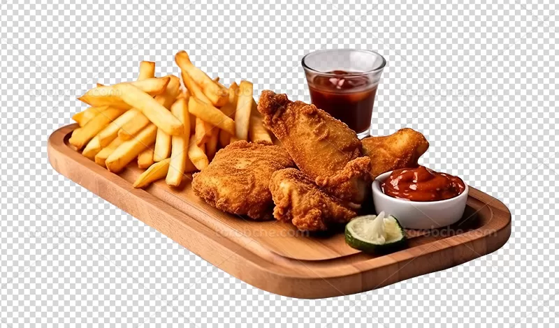 عکس PNG مرغ سوخاری با سس