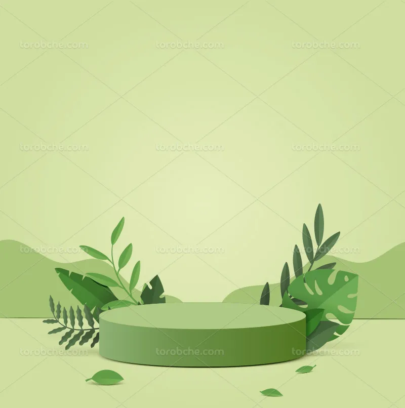 وکتور بک استیج سبز رنگ