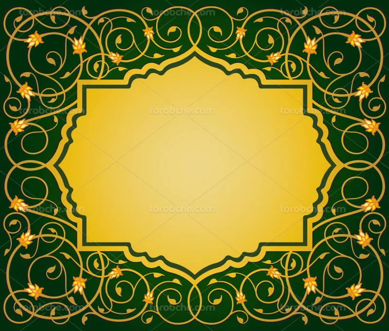 وکتور حاشیه گل ختایی
