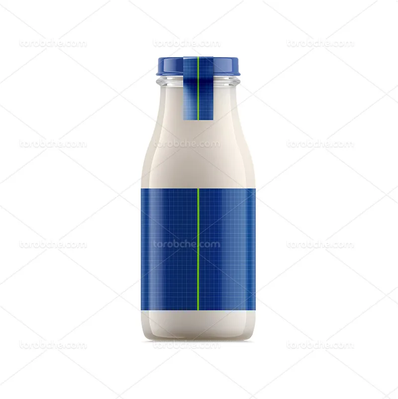 موکاپ بطری شیر شیشه ای کوچک