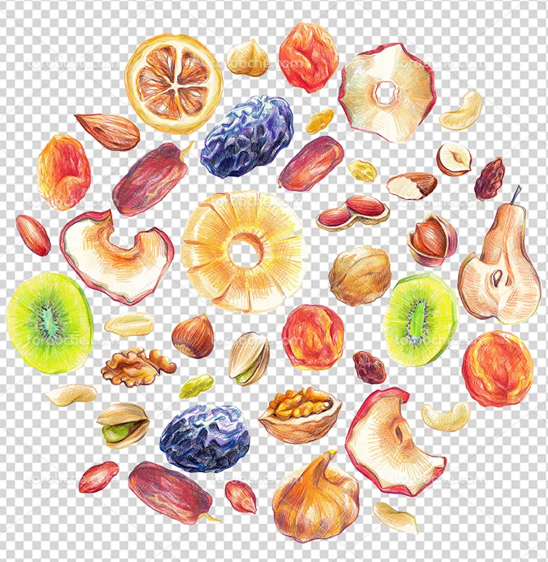 عکس PNG آجیل و میوه